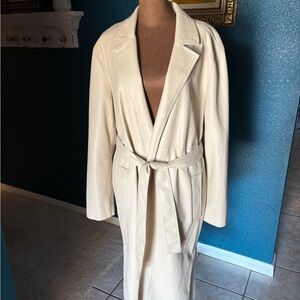 Zara Cream Belted Trench Coat